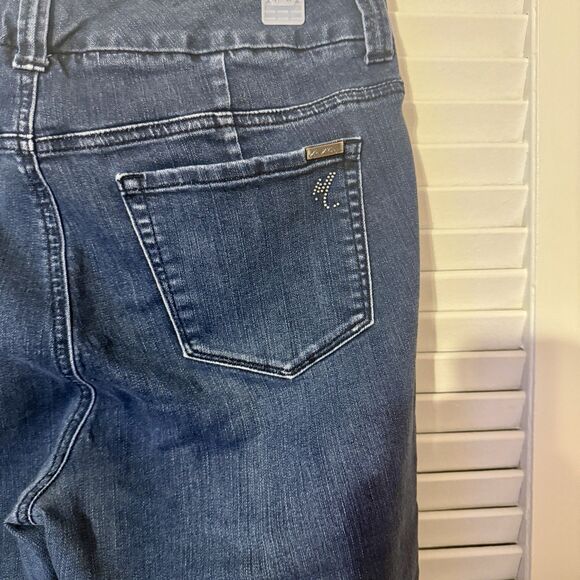 Melissa McCarthy Seven7 Stretch Capri Crop Jeans Slimming Dark Wash Casual 14 - Picture 5 of 9